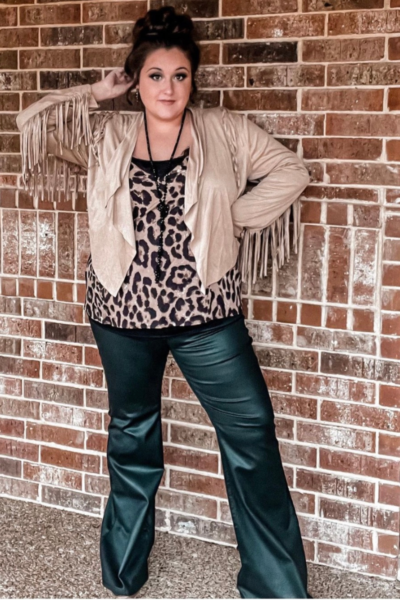The Better Than Good Faux Leather Flare Jeans - Plus Size 1x