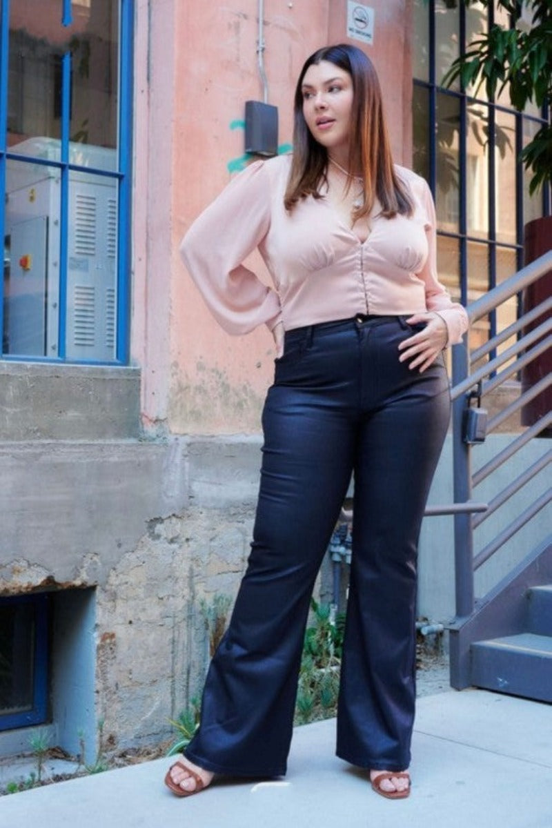 The Better Than Faux Leather Flare Pants - Plus Size – Flux