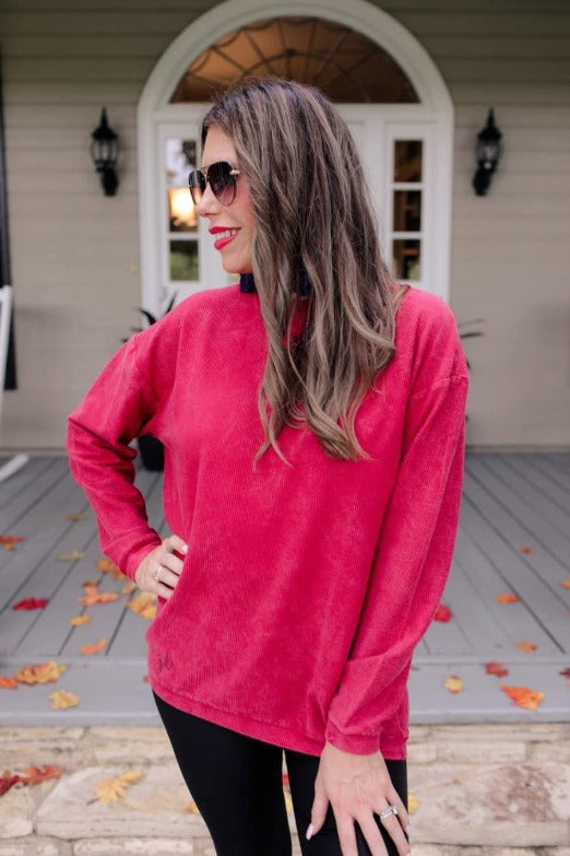 The Andy Corded Pullover | Flux Boutique | Western Chic Fashion